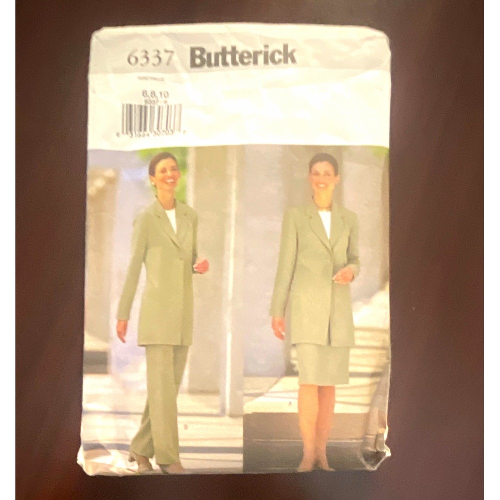 Butterick 6337 Women Misses Petite Jacket Skirt Pants Sewing Pattern Size 6 8 10